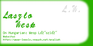 laszlo wesp business card